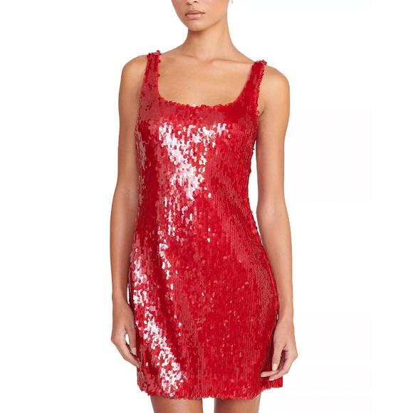 STAUD Dresses & Skirts - NEW STAUD eclipse mini dress poinsettia in red